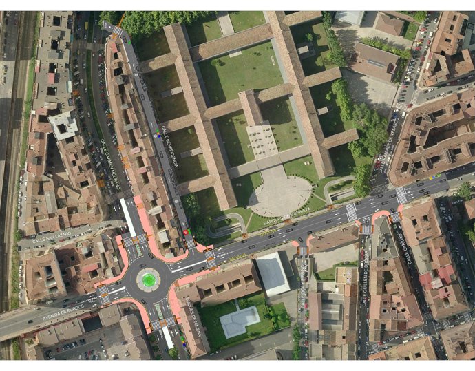 Plano De Las Obras De La Nueva Rotonda En Carmen Medrano