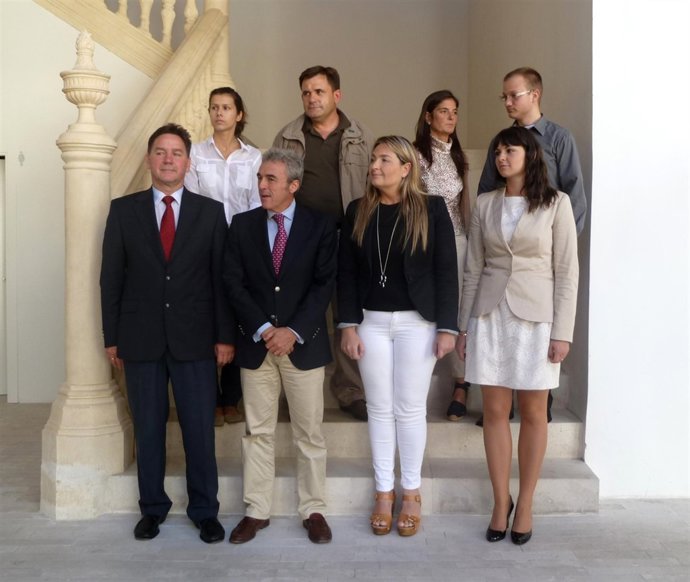 Esteban con empresarios polacos