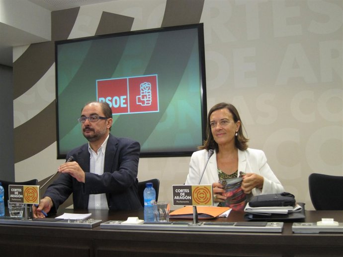 Javier Lambán e Inés Ayala (PSOE)