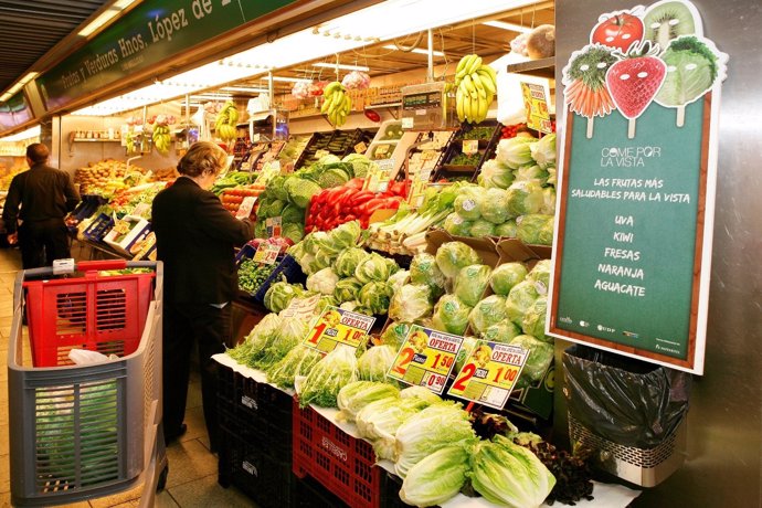 Vegetales Y Frutas En Un Mercado