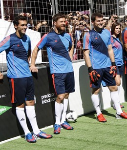 Xabi Alonso, Iker Casillas y Álvaro Arbeloa