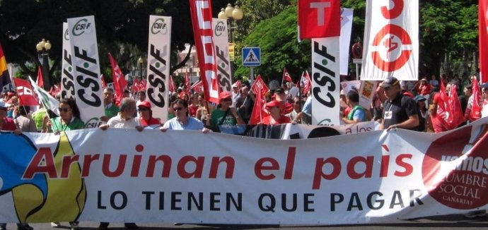 Manifestación del 15S en Las Palmas de Gran Canaria