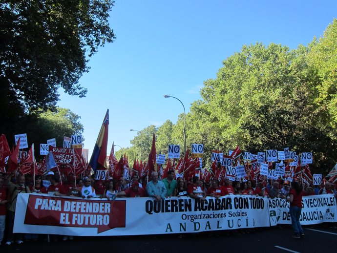 Cabecera andaluza en Madrid el 15-S