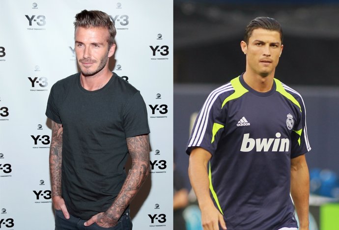 Montaje David Beckham y Cristiano Ronaldo 