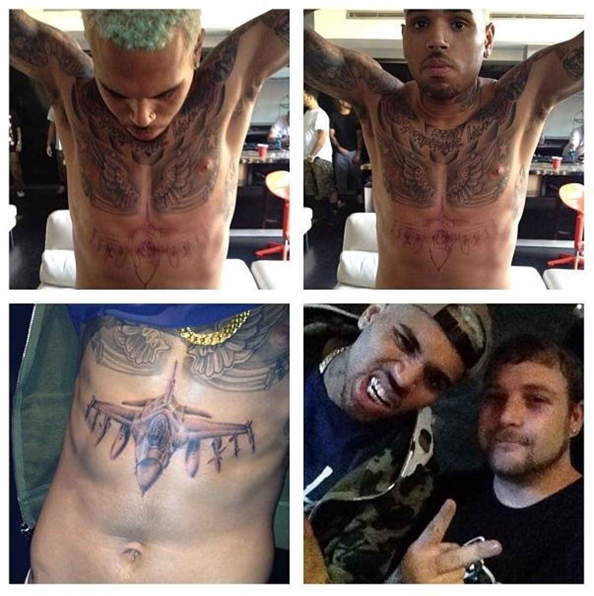 Chris Brown se hace un tatuaje en el mismo sitio que Rihanna