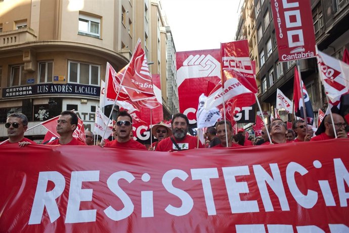 Manifestación del sector en Santander