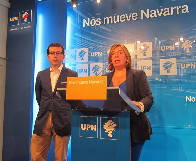 Los senadores de UPN Pachi Yanguas y Amelia Salanueva.