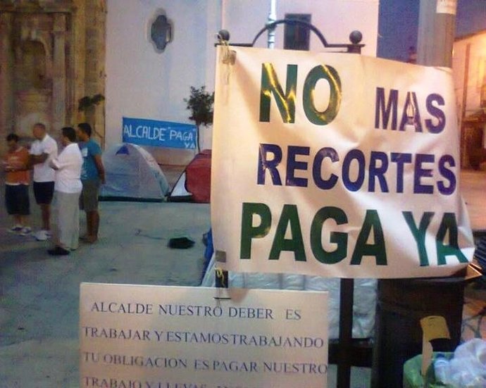 Acampada de trabajadores de Los Barrios