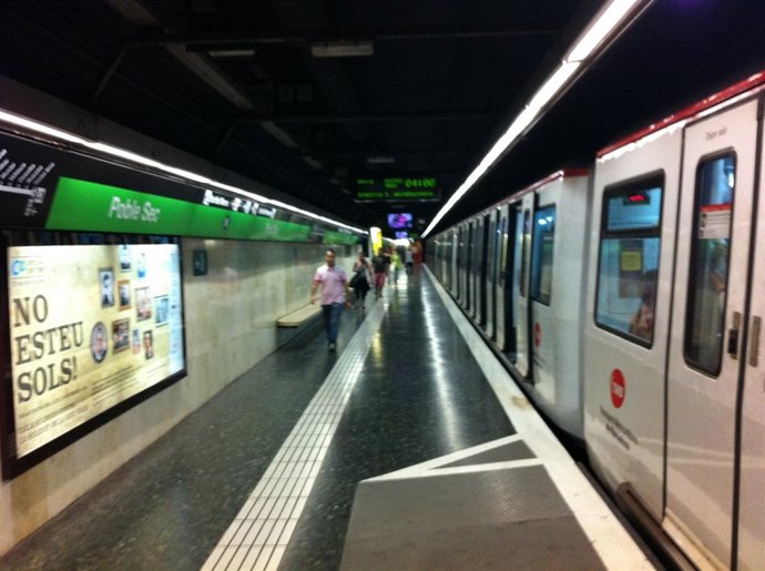 Metro de Barcelona en la jornada de huelga del 17 de septiembre de 2012