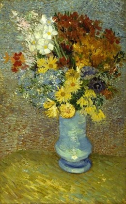 Flores en un jarrón azul (Van Gogh)