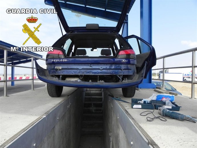 Vehículo En El Que Incautaron La Droga En El Ferry A Canarias. 