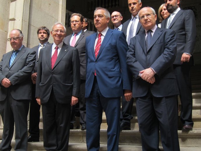 Miquel Valls (Cambra De Barcelona), Pere Navarro Y José Montilla (PSC).
