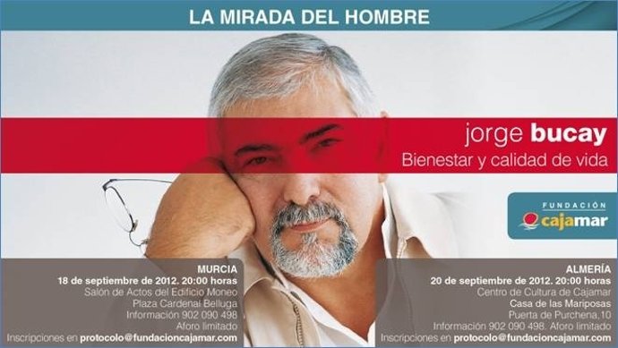 Cartel que anuncia la conferencia de Jorge Bucay