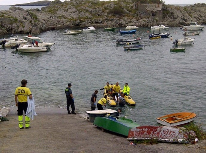 Imagen del rescate del cuerpo