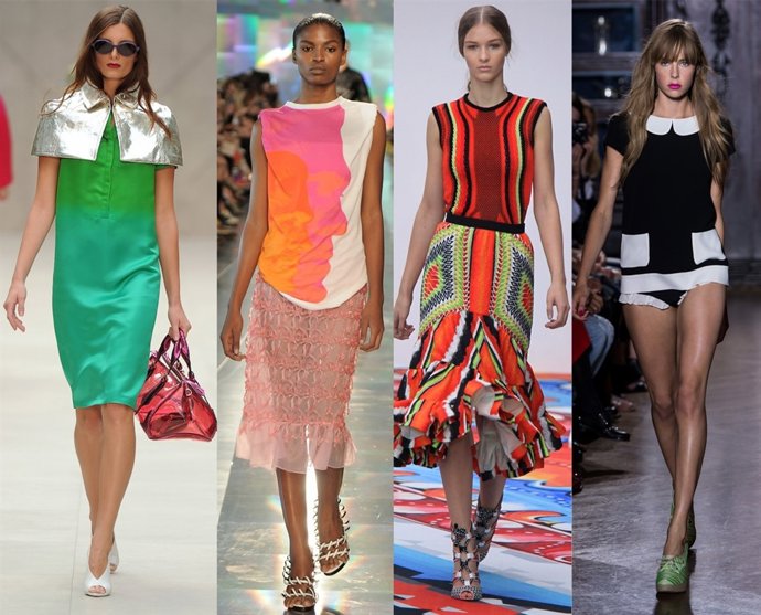 Montaje de los desfiles de la Semana de la Moda de Londres