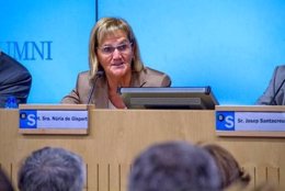 La presidenta del Parlament, Núria de Gispert en el foro 'Mujer y Liderazjo'