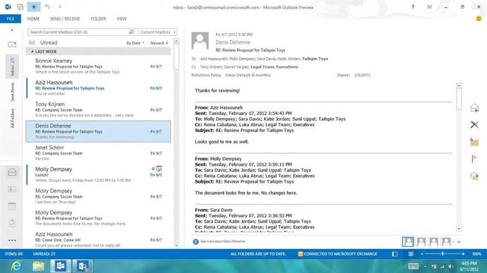 Outlook para Windows 8