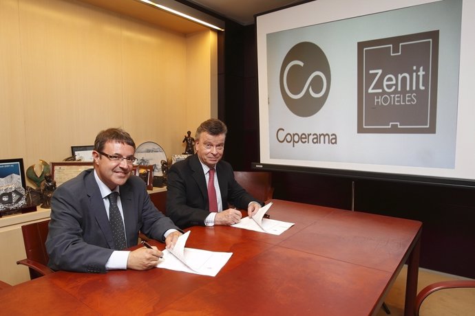 El CEO De Coperama, Pedro Martínez,  Y El Presidente De Zenit, Javier Catalán