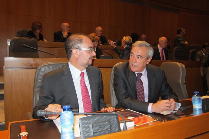 Javier Lambán junto a Javier Sada