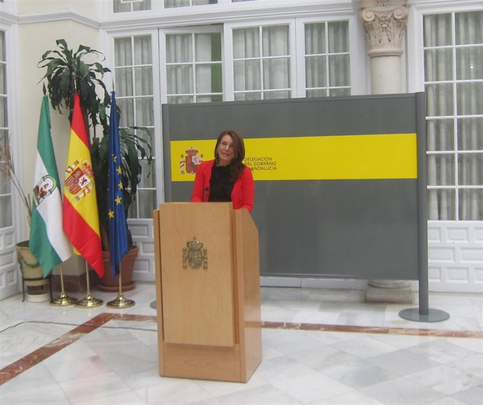 Carmen Crespo en rueda de prensa en Delegación