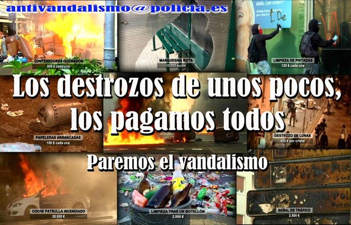 Presentación de la campaña de la Policía contra el vandalismo