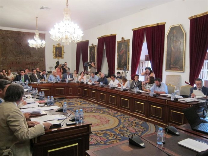 Un instante del Pleno de la Diputación