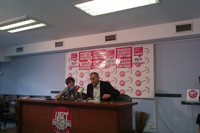María Jesús Cedrún y Luis Santos Clemento (UGT)