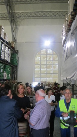 Ana Isabel Mariño, en el Banco de Alimentos de Madrid