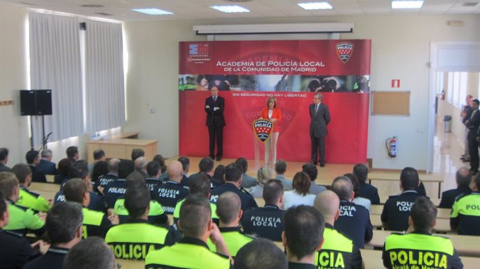 Plañiol durante la inauguración del curso policial