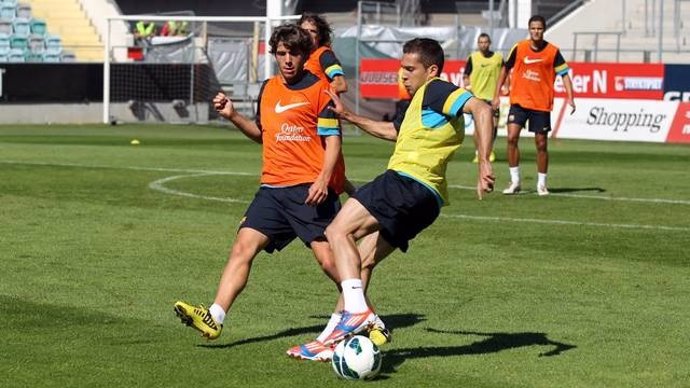 Jordi Alba En Un Entrenamiento Del FC Barcelona