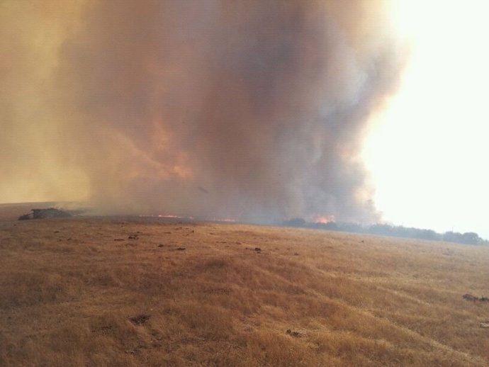 Incendio en Manzaneda