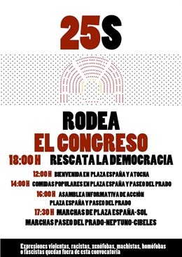 Cartel de 'Rodea el Congreso'