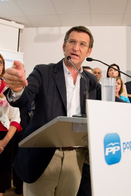 O presidente dos populares galegos, Alberto Núñez Feijóo, asisitu á presentación