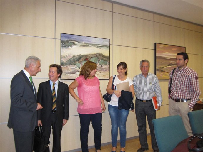 Lobón y Gayán en la reunión con SEO 