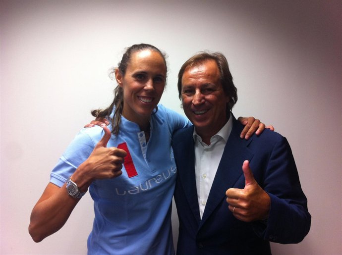 Amaya Valdemoro y Gabriel Masfurroll