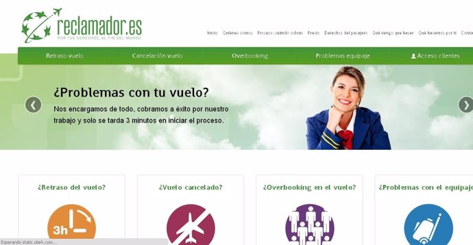 Nueva web reclamaciones usuarios aerolíneas reclamador.Es