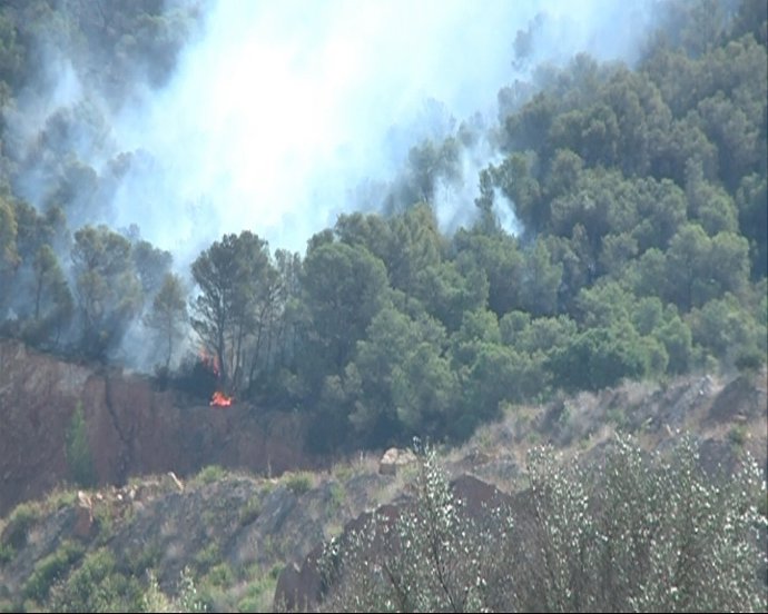 242 personas desalojadas en el incendio de Chulilla