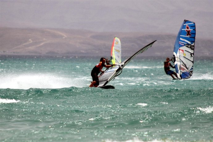 Momento de la prueba de slalom