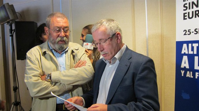 Secretarios Generales De CC.OO Y UGT, Ignacio Fernández Toxo Y Cándido Méndez