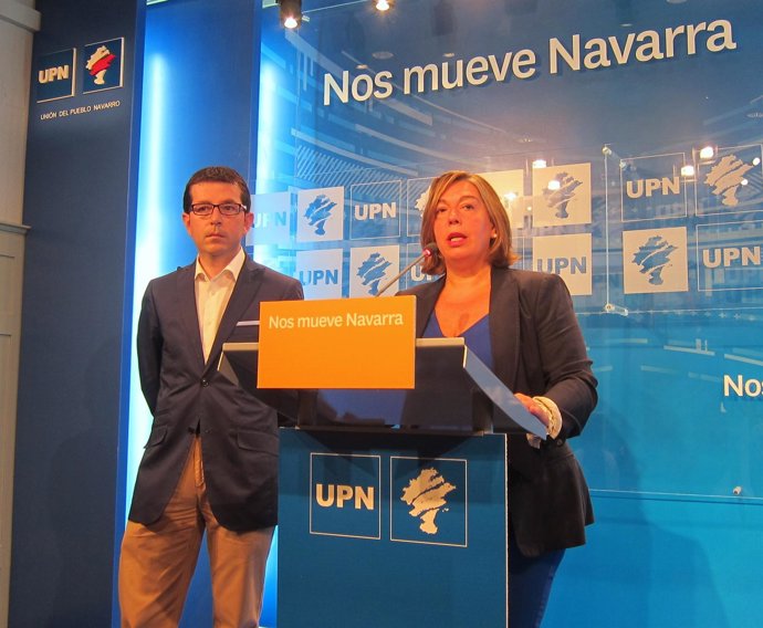 Los senadores de UPN Pachi Yanguas y Amelia Salanueva.