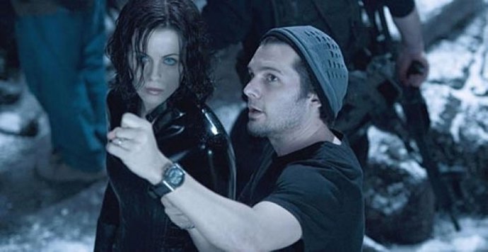 Len Wiseman en el rodaje de Underworld