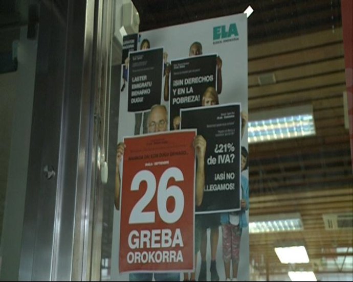 Uno De Los Carteles Colocados En Bilbao A Favor De La Huelga General 