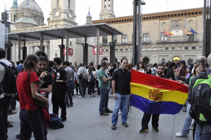 Imagen de la concentración contra la política económica de Rajoy.