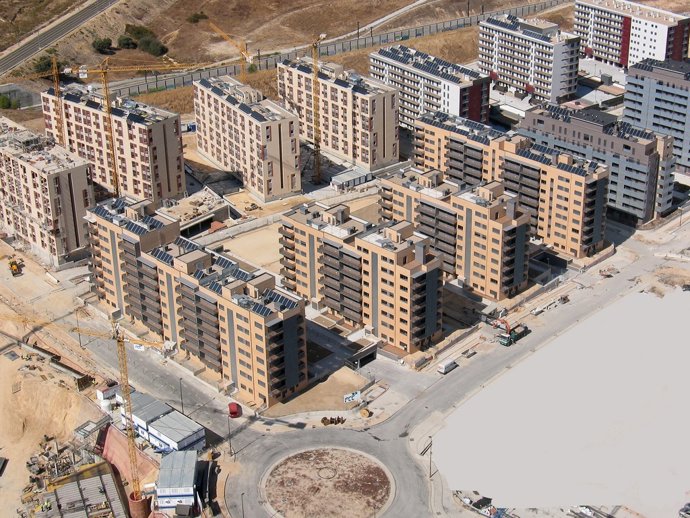 Viviendas ya construidas en la zona nueva de Tres Cantos 