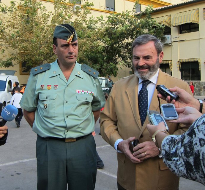 Lillo junto al jefe de la Comandancia de la Guardia Civil de Jaén hoy