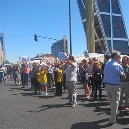 Corte de funcionarios en Plaza de Castilla