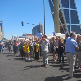 Corte de funcionarios en Plaza de Castilla