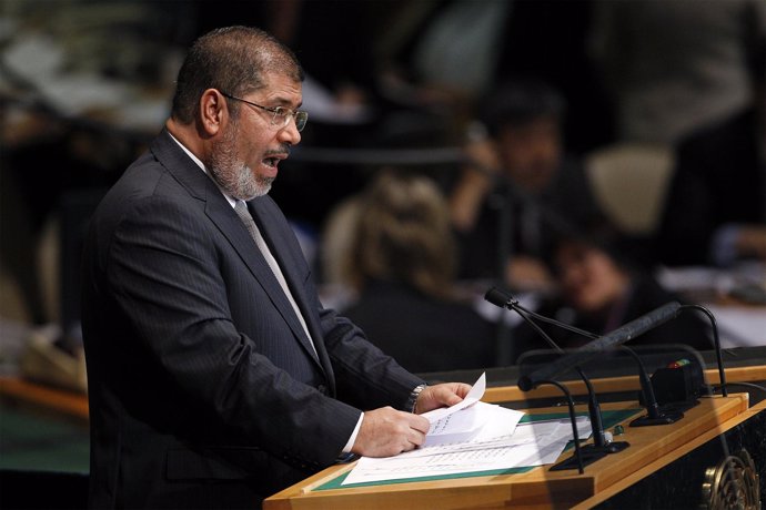 El presidente egipcio, Mohamed Mursi en la ONU