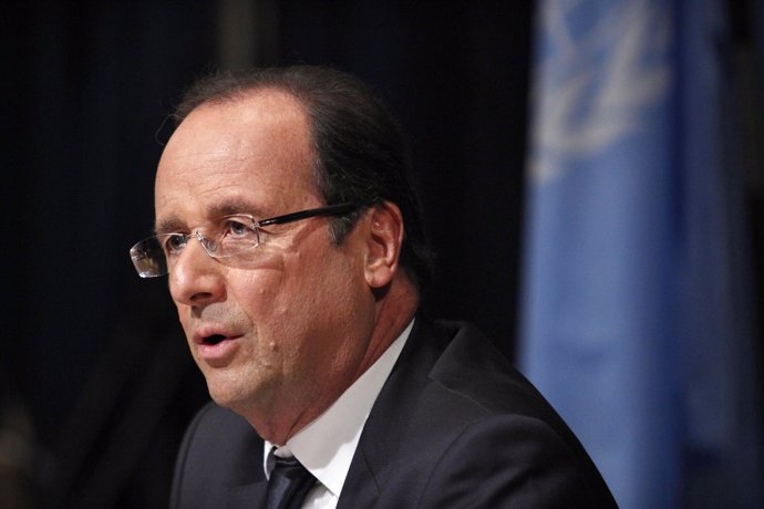 Presidente francés, François Hollande, en la ONU