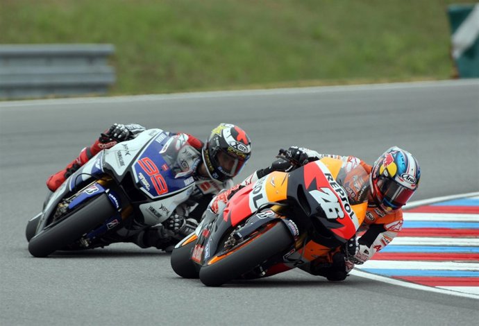 Dani Pedrosa y Jorge Lorenzo Brno 2012